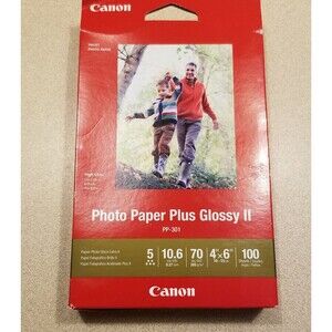 Canon pp-301 photo paper plus glossy II 4x6 100ct new sealed